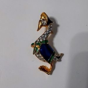 Mother Goose Enamel&Rhinestone Brooch